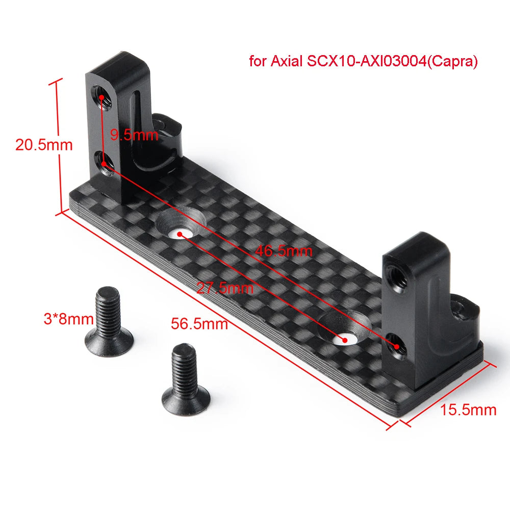 Skid carbone et support servo AXSPEED 1/10 – détail