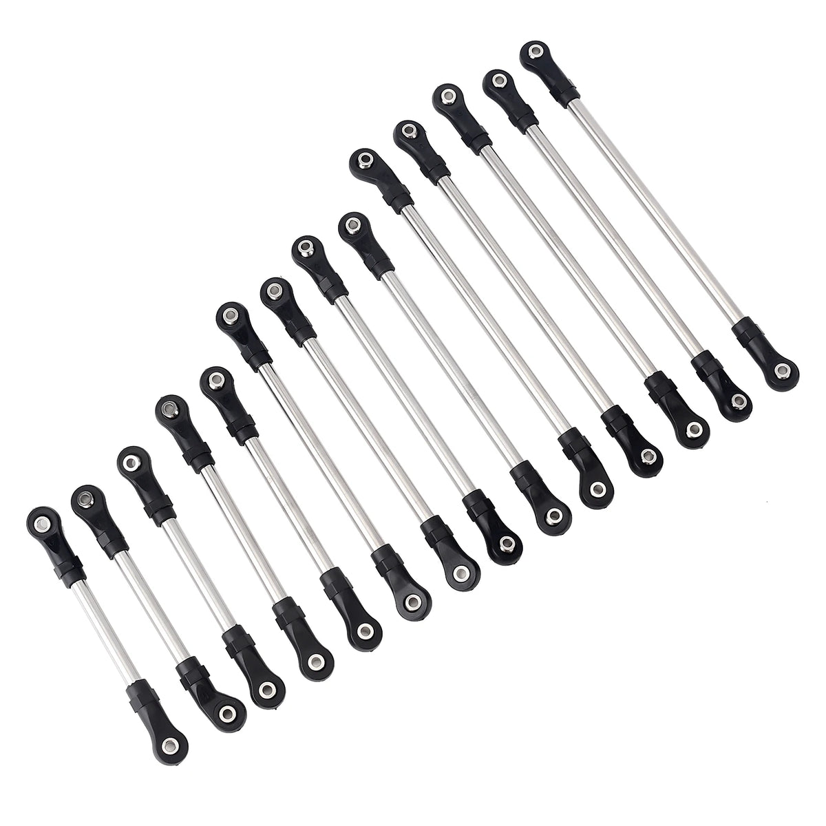 INJORA Kit biellettes inox à assembler, empattement 313/324 mm, pour TRX4 / TRX6 1/10