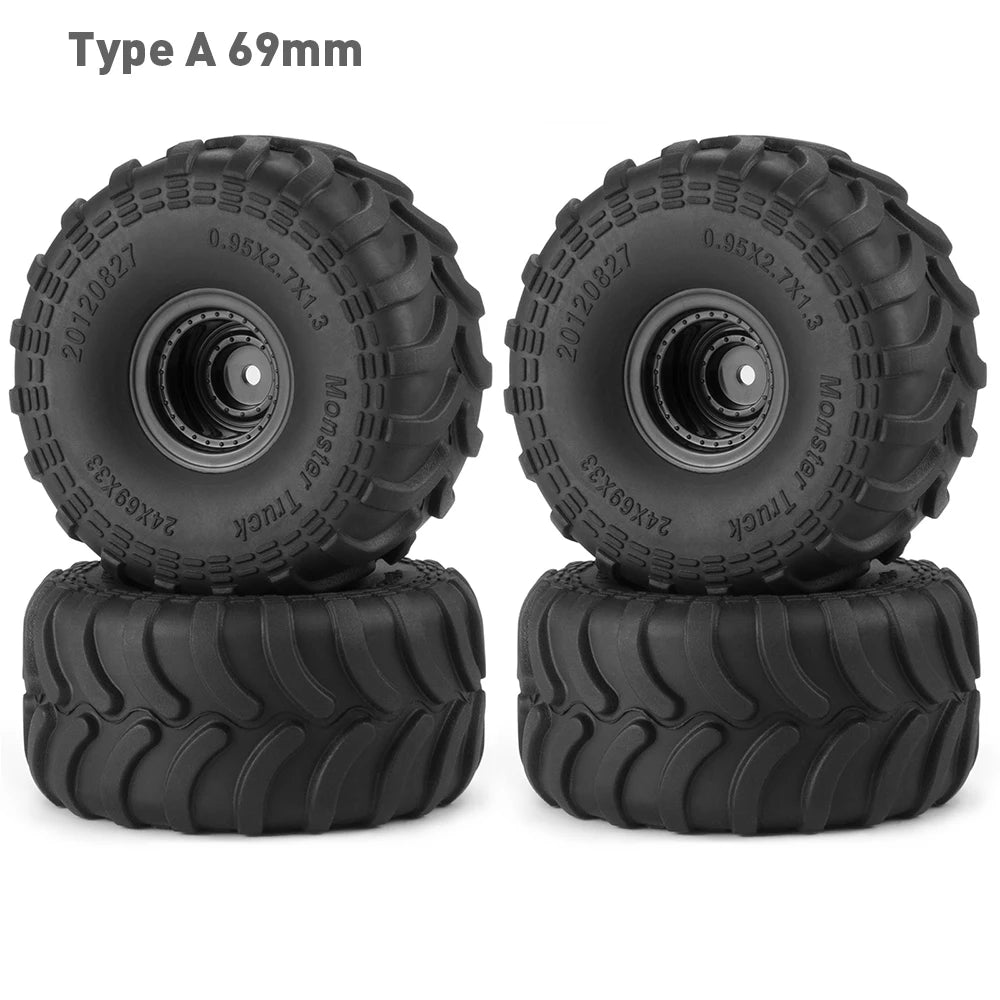 Roues AXSPEED 69 ou 80 mm pour crawler RC – vue complémentaire