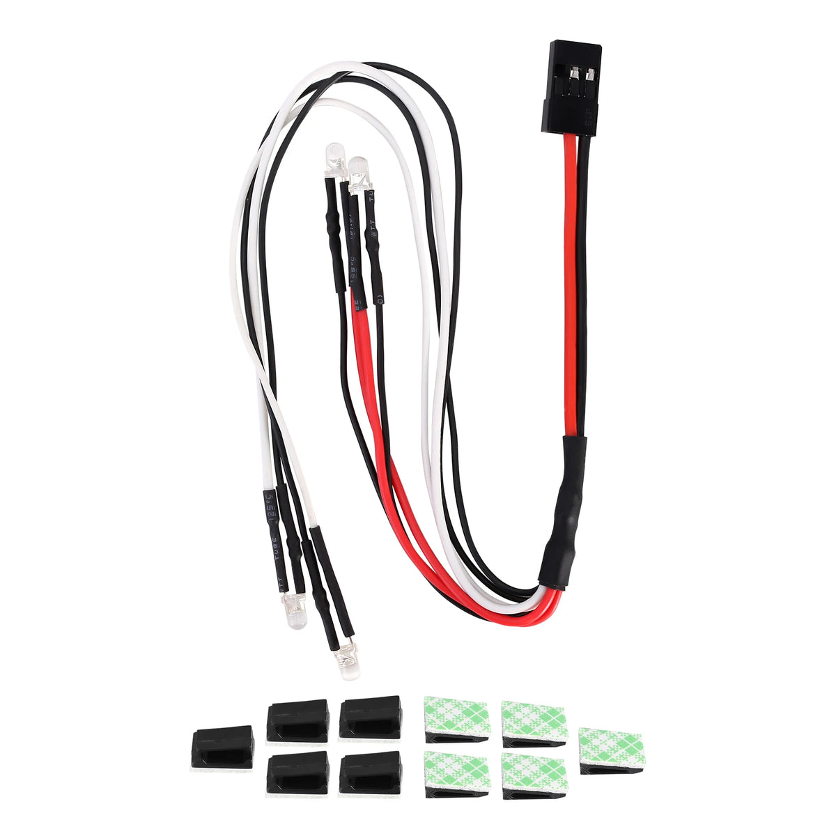 INJORA Kit phares/feux LED CH3 avec commande à distance pour TRX4M 1/18