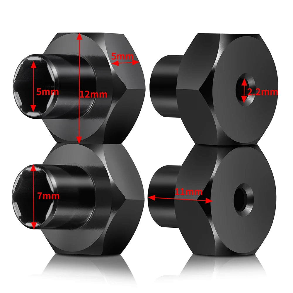 Adaptateurs de moyeu AXSPEED WPL D12 5 vers 7 / 12 mm