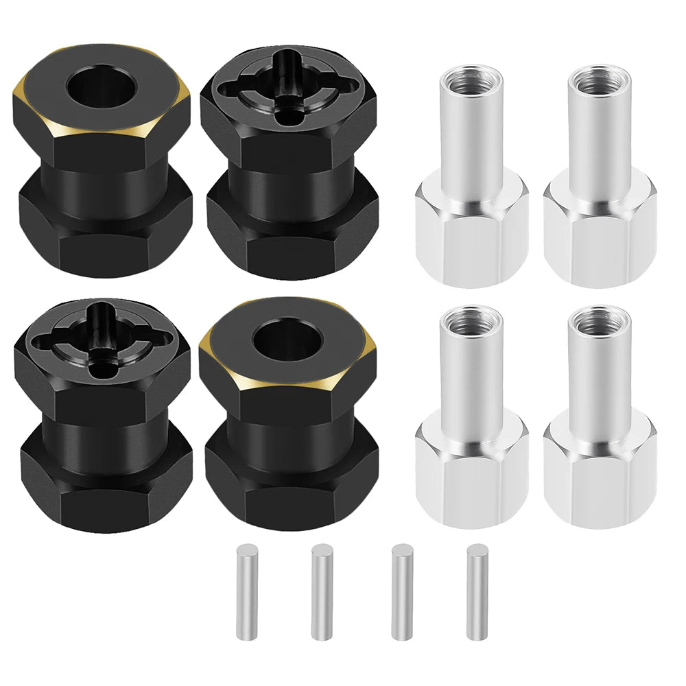 Élargisseurs laiton AXSPEED hexagone 12 mm pour SCX10 II / D90 – vue 16