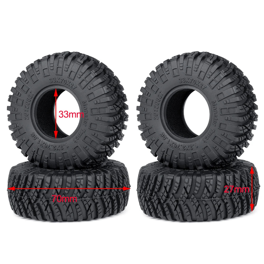 Pneus Mud Terrain AXSPEED 1.1 / 1.3 pour TRX4M / SCX24 / FCX24 – vue complémentaire 16