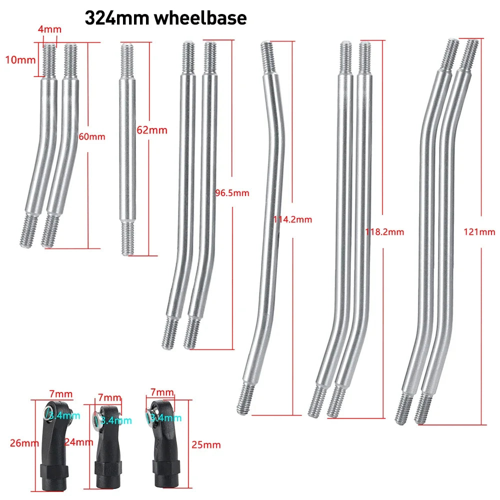 Liens châssis inox AXSPEED 313 / 324 / 336 mm pour TRX4 – vue 8