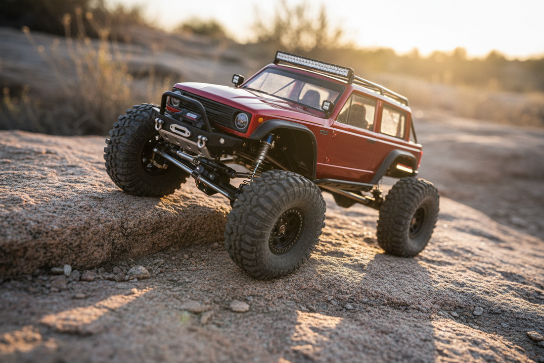 Modified TRX4M RC crawler with tires, suspension and performance upgrades - Vorexon RC
