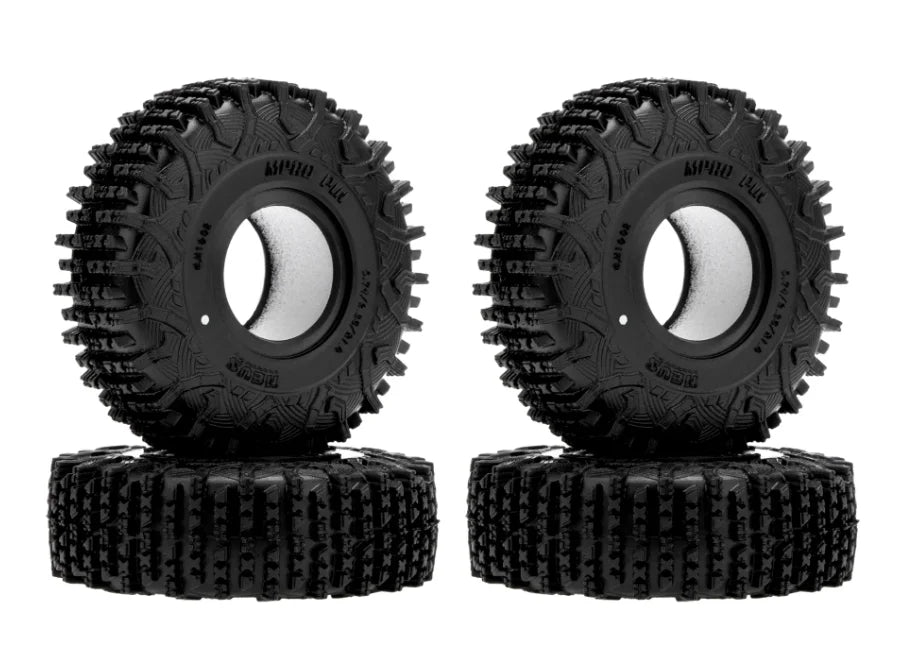 Pneus SCX24 - Quatre pneus MEUS Racing MS6 1.0 60 ou 64 mm micro crawler