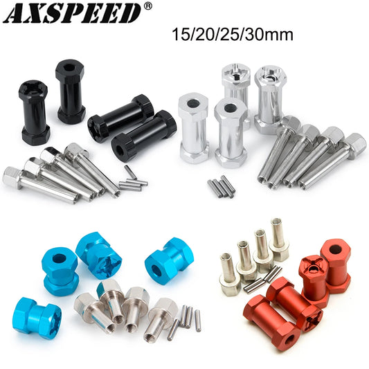 Élargisseurs AXSPEED hexagone 12 mm 15 à 30 mm pour SCX10 et TRX4