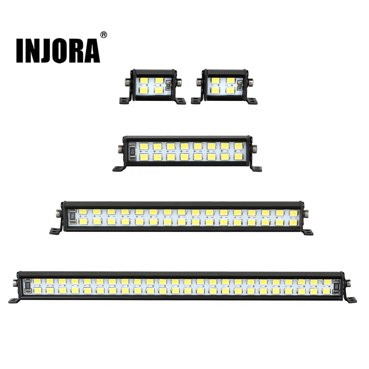 Barre LED INJORA 17 à 147 mm pour crawler RC 1/10