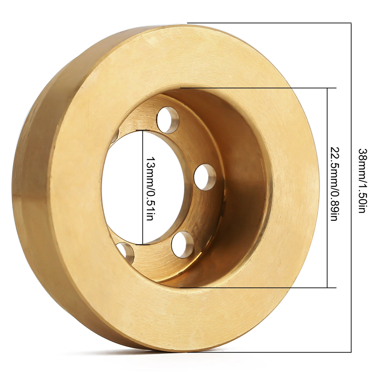 Contrepoids internes INJORA en laiton 63 g pour jantes crawler 1.9 / 2.2