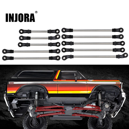 Kit biellettes inox INJORA empattement 313 ou 324 mm pour TRX4 TRX6