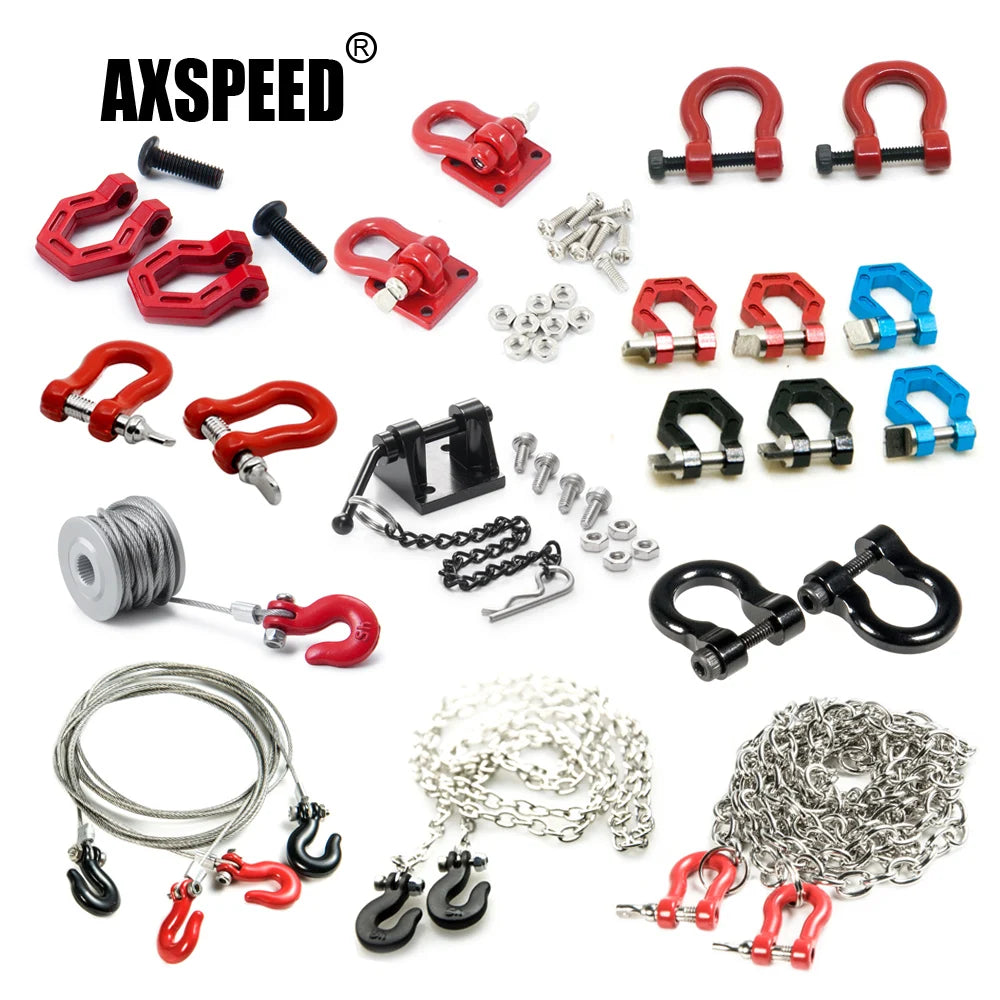 Manille de remorquage aluminium AXSPEED pour Axial SCX10 1/10