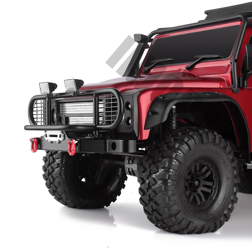 INJORA Pare-chocs avant métal Camel Trophy avec éclairage pour TRX4 Defender 1/10