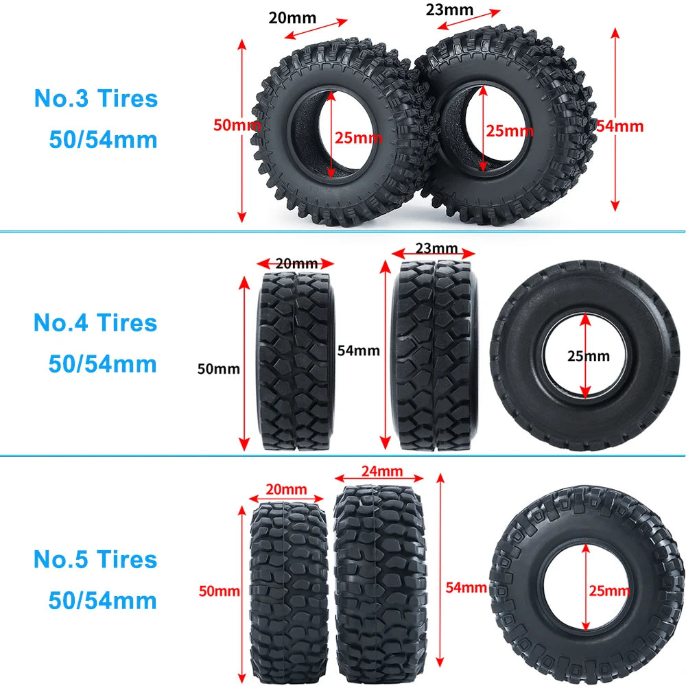 Pneus souples AXSPEED 1.0 50 / 54 mm pour SCX24 / TRX4M – vue complémentaire 6