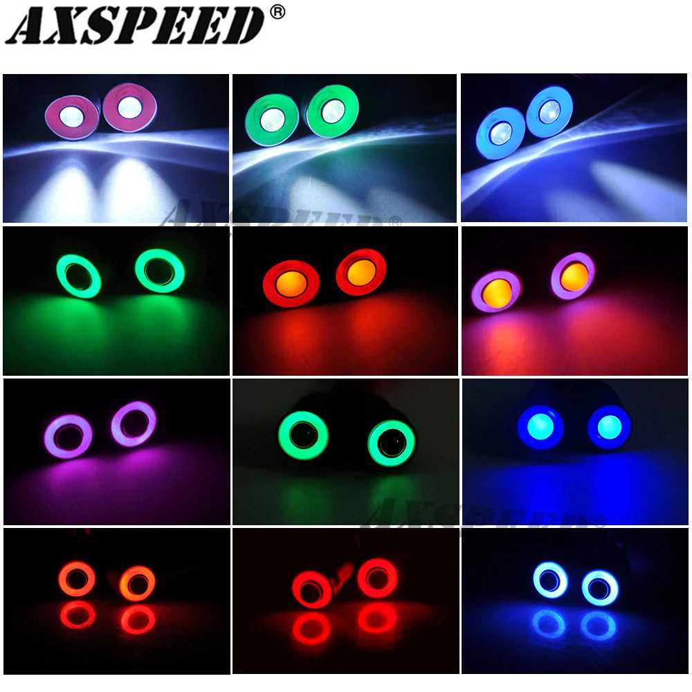 Phares LED Angel Demon Eyes AXSPEED 10 à 22 mm pour voiture RC