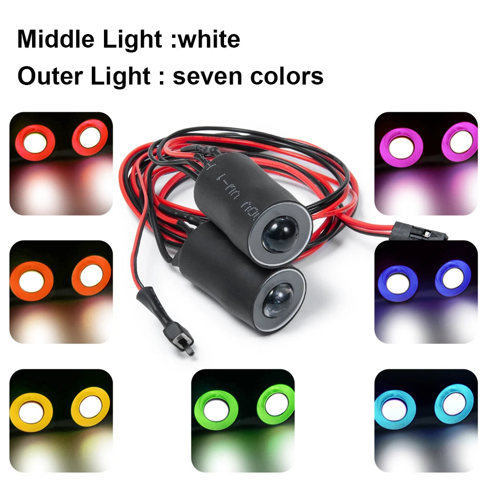Phares LED AXSPEED Angel Eyes / Demon Eyes pour Axial SCX10