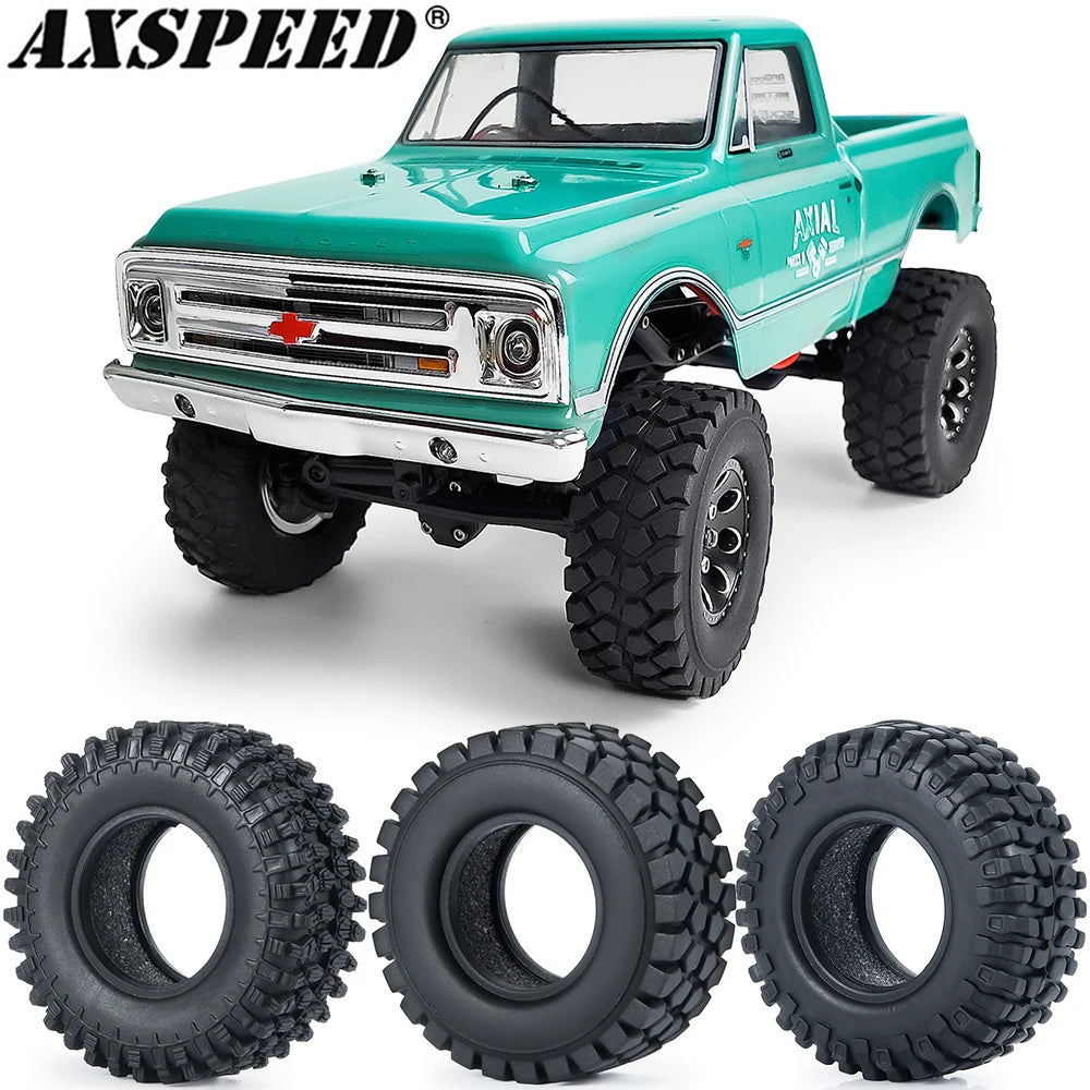 Pneus souples AXSPEED 1.0 pouce 50/54 mm pour SCX24 et TRX4M