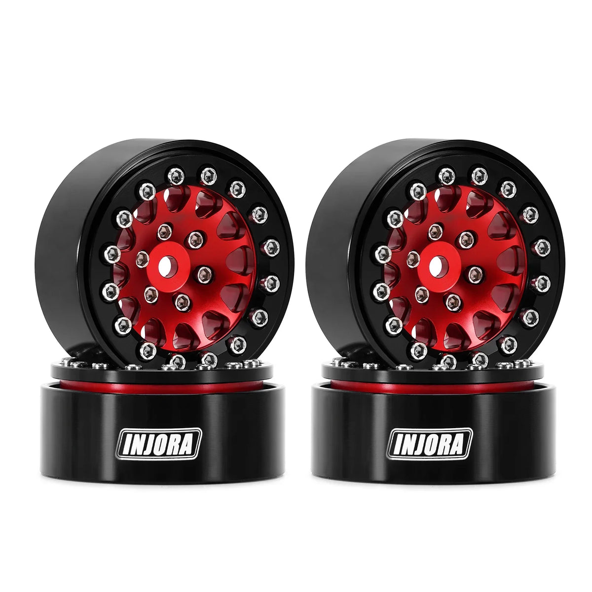 INJORA Jantes beadlock aluminium 1.3" pour crawler RC 1/24–1/18 (W1311)