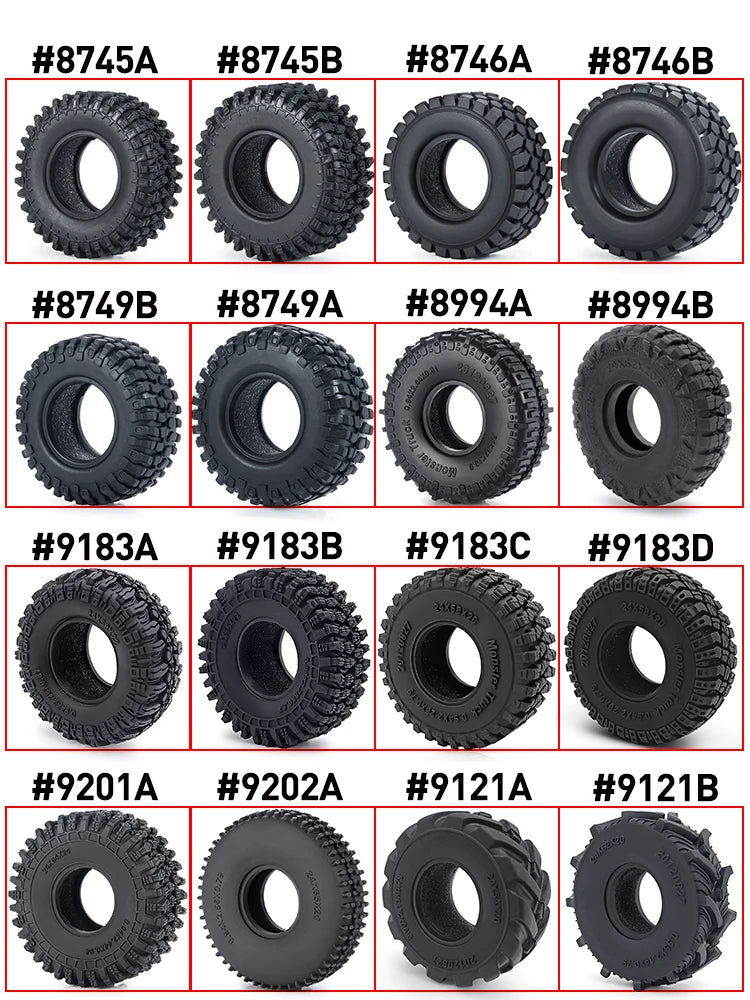 Pneus AXSPEED Mud Terrain 1.0 pour Axial SCX24 et Traxxas TRX4M