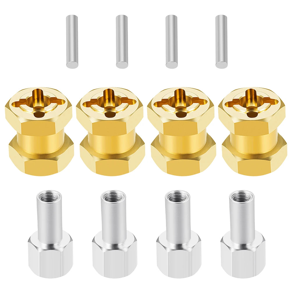 Élargisseurs laiton AXSPEED hexagone 12 mm pour SCX10 II / D90 – vue 9