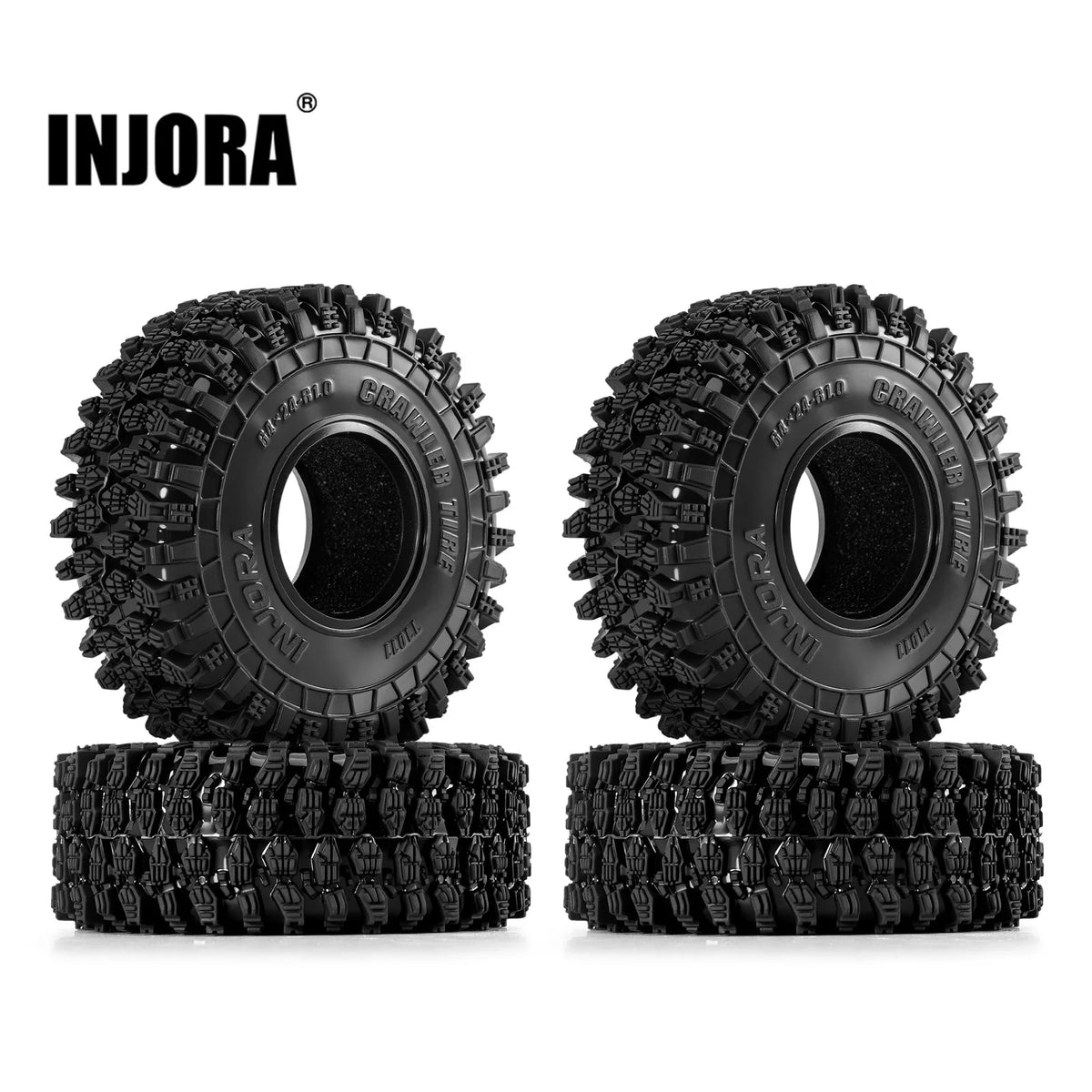 Pneus INJORA Super Soft Sticky 1.0 64 x 24 mm SCX24 FCX24 AX24
