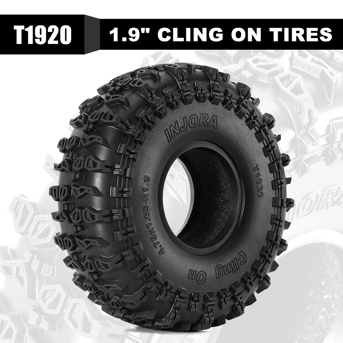 Pneus INJORA T1920 pour crawler RC – vue 4