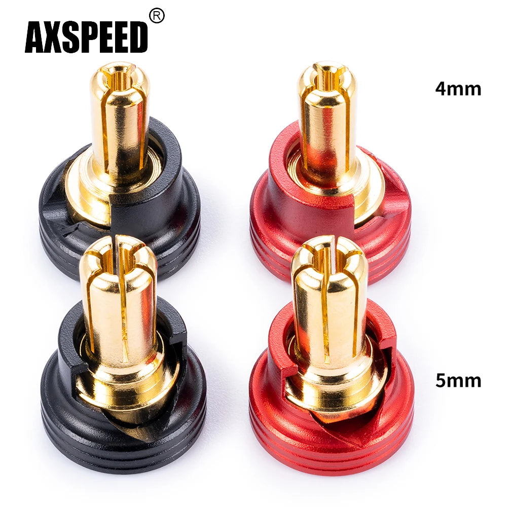 Connecteurs bullet laiton AXSPEED 4 5 mm avec dissipateur métal
