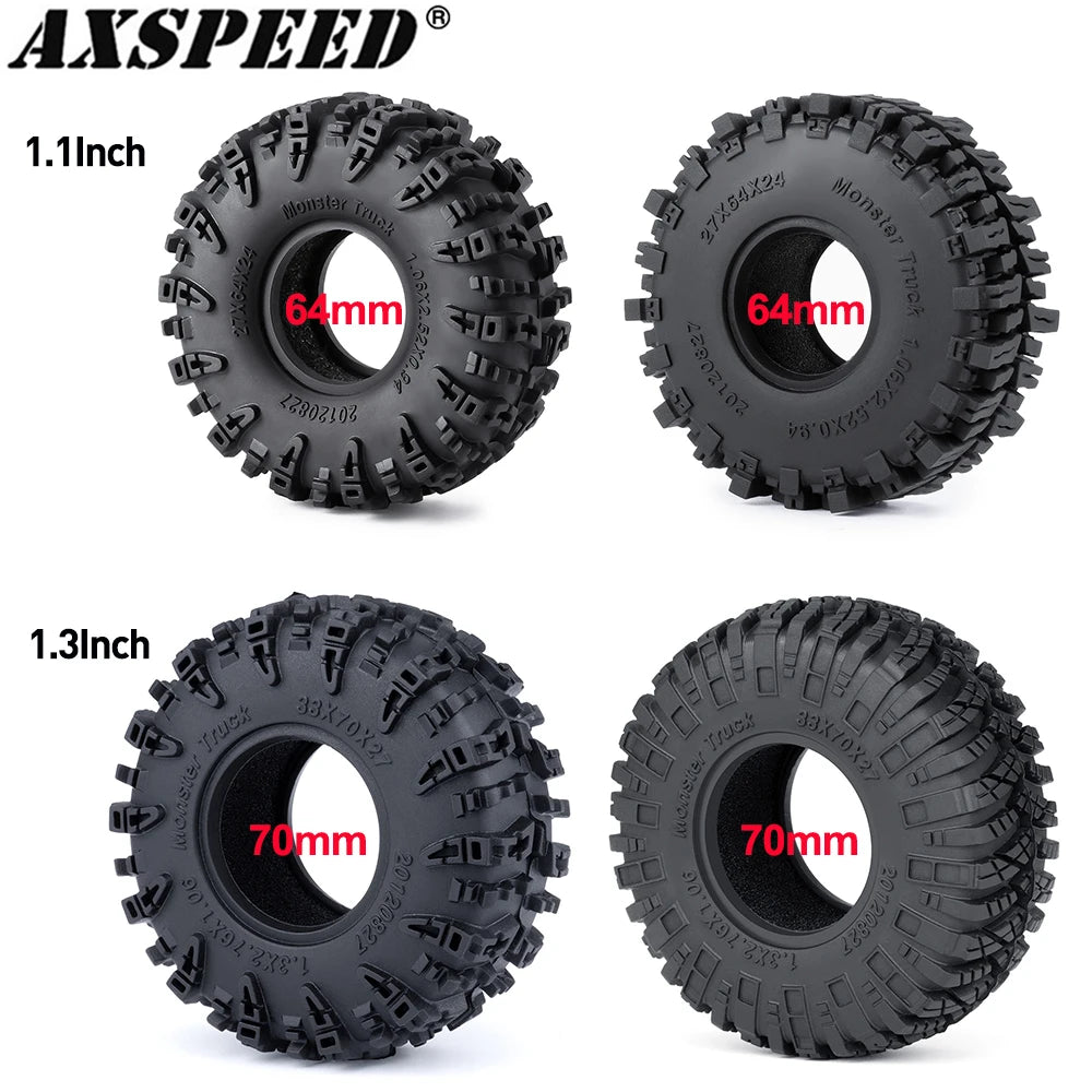 Pneus crawler AXSPEED Mud Terrain 1.1/1.3 pouce – lot de 4