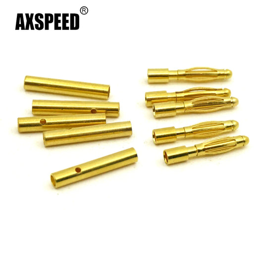 Connecteurs bullet dorés AXSPEED 2.0, 3.5 et 4.0 mm