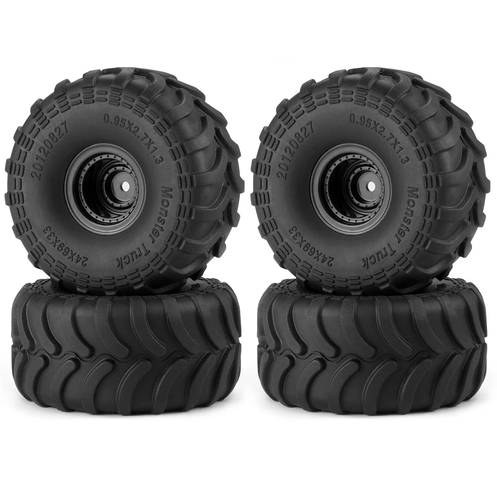 Roues AXSPEED avec pneus 69 / 80 mm pour SCX24 et TRX4M