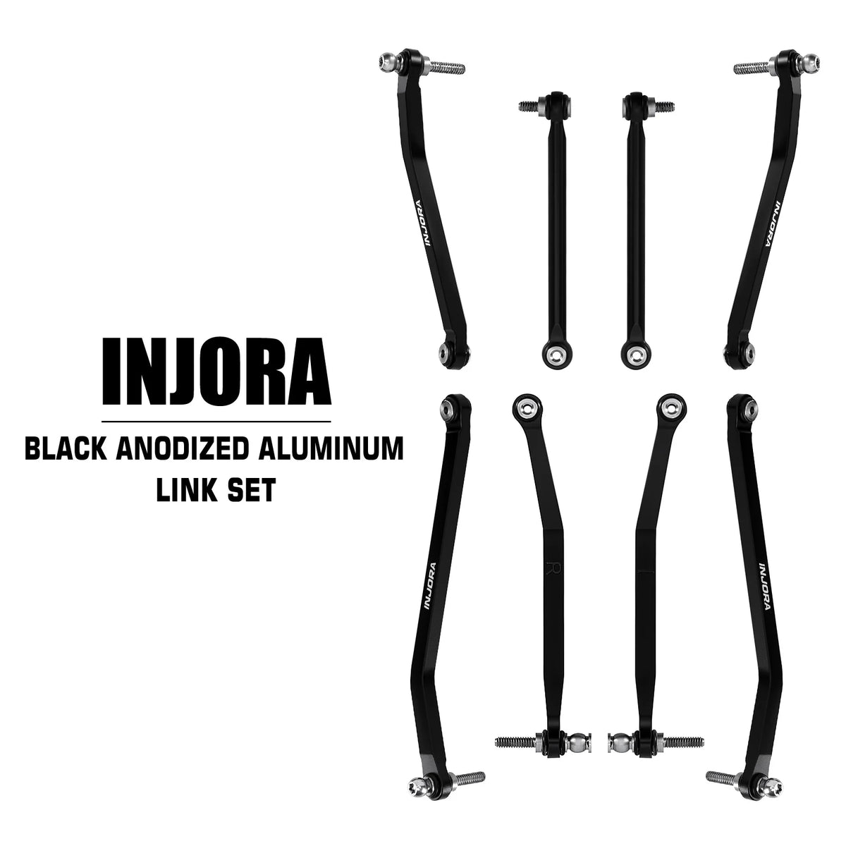 INJORA Biellettes châssis aluminium haute garde au sol pour Axial SCX30 1/30