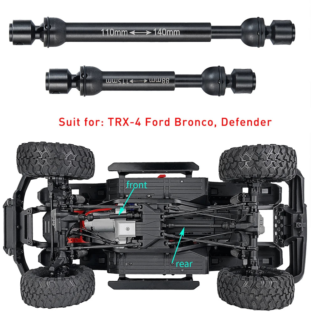 Arbre de transmission acier AXSPEED pour SCX10 / TRX4 / TRX6 – vue complémentaire 5
