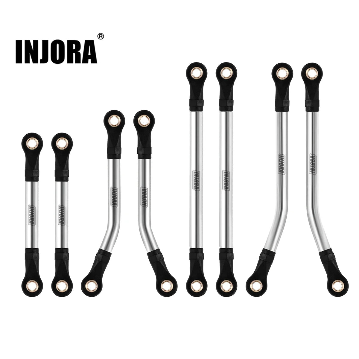 Liens high-clearance inox et barre direction INJORA pour TRX4M 1/18