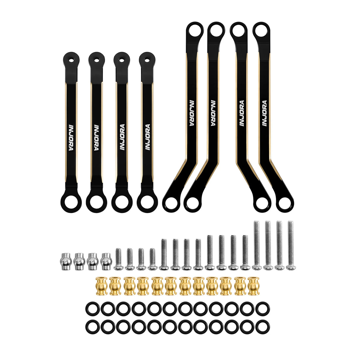 INJORA kit biellettes laiton noir FMS FCX18 LC80 – image complémentaire