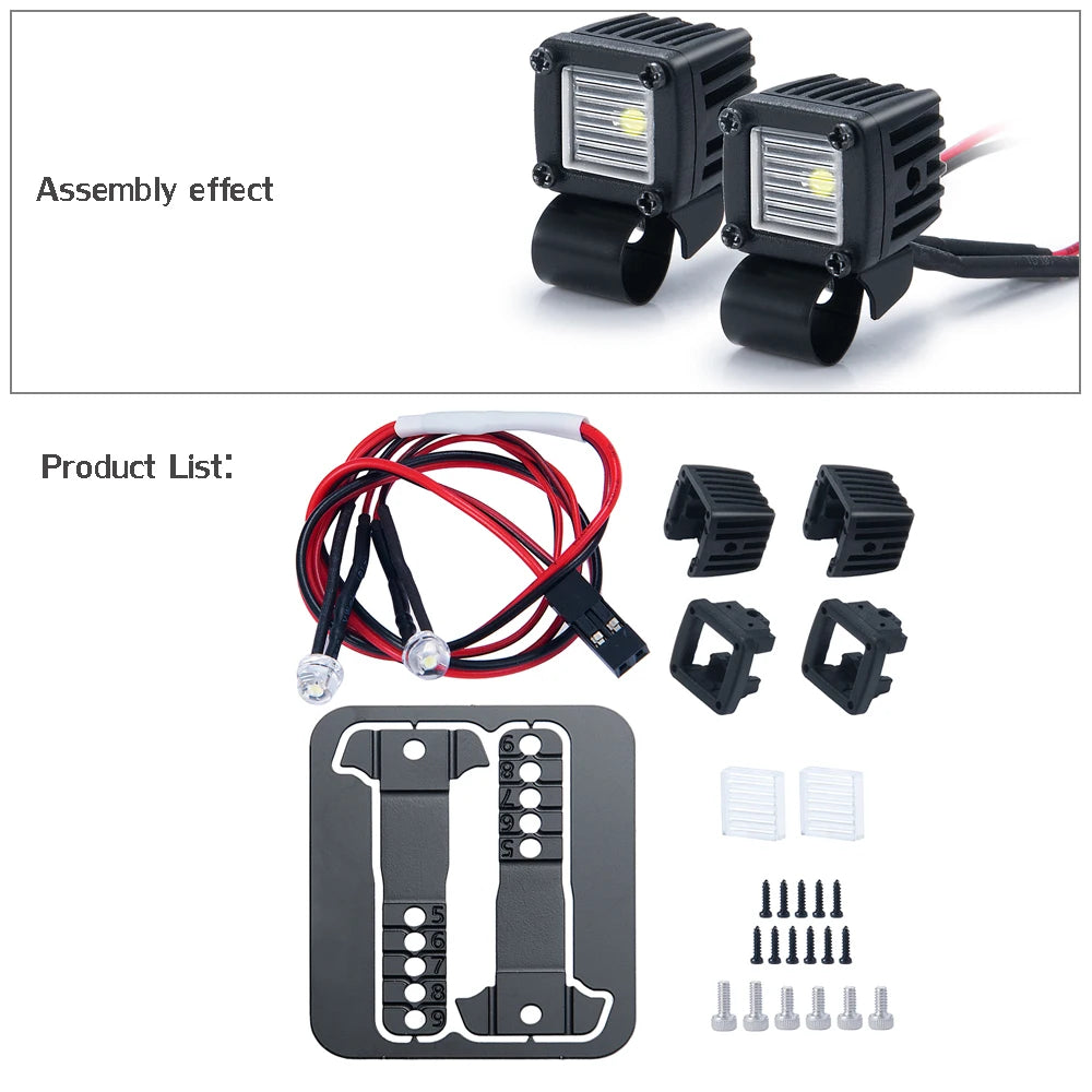 Spots LED latéraux AXSPEED de galerie TRX4 SCX10 Wraith – vue 10