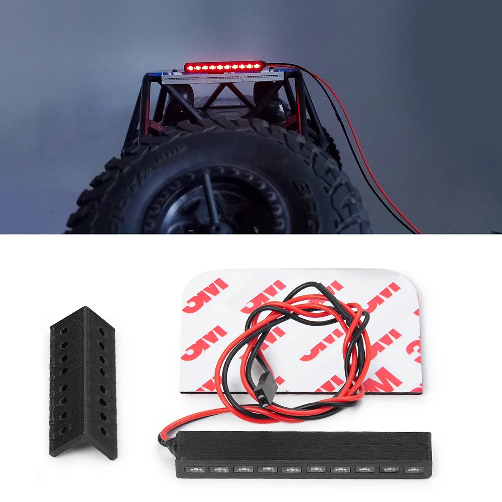 Barre LED clignotante AXSPEED 32 / 65 mm rouge ou jaune RC 1/10 – vue 7