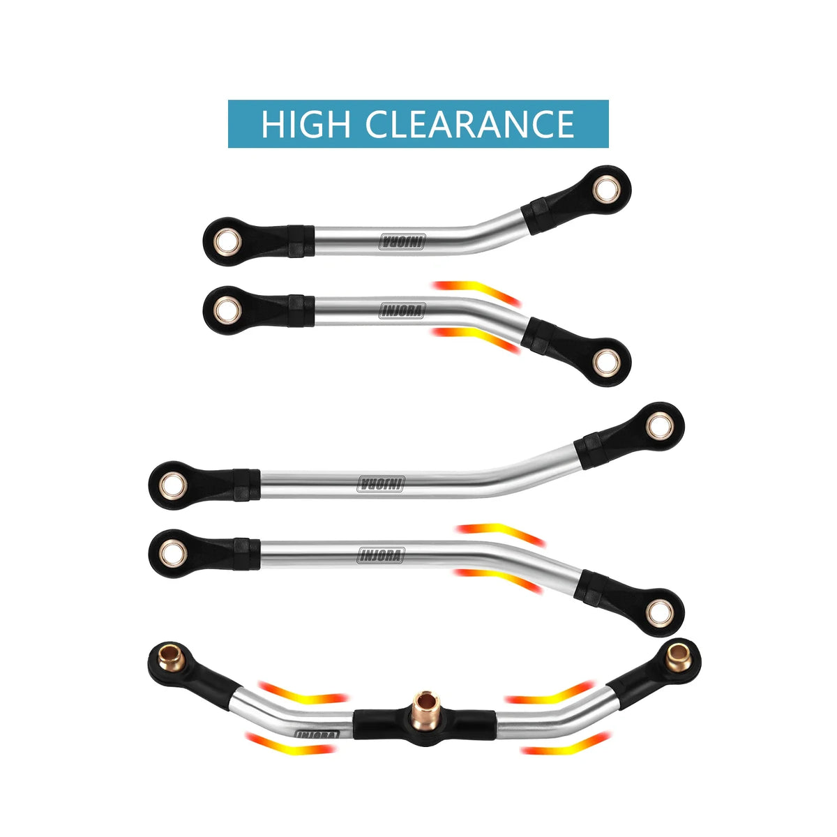 Liens high-clearance inox INJORA TRX4M – vue 2