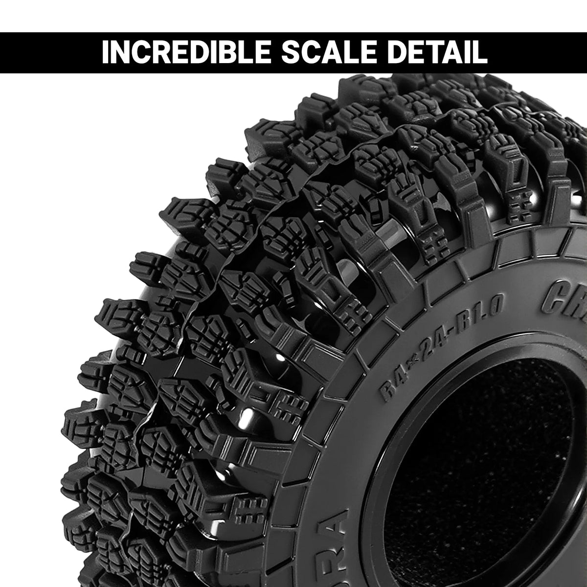 Pneus crawler INJORA T1011 1.0 64 x 24 mm – présentation