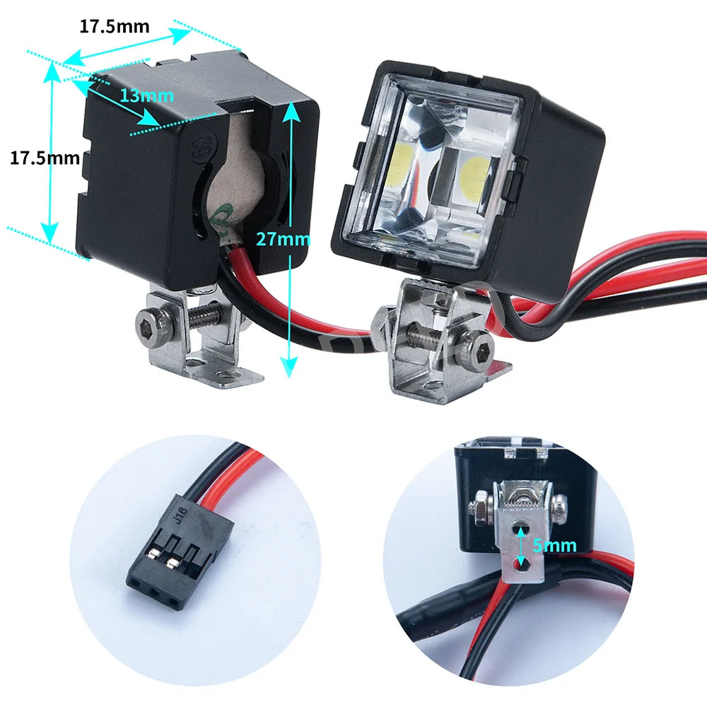Phares LED blancs AXSPEED pour TRX4 / TRX6 / SCX10 / Wraith 1/10 – vue 5