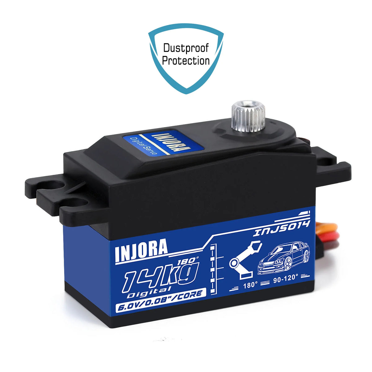 Servo low-profile INJS014 INJORA – vue 4