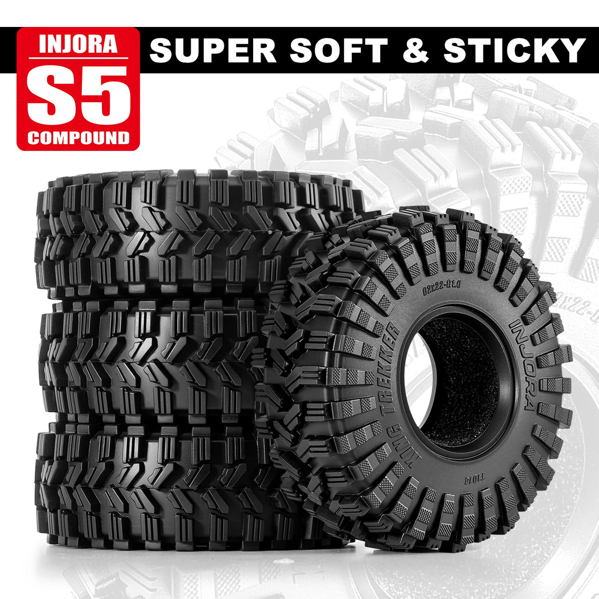 Pneus micro crawler INJORA T1014 62 x 22 mm – présentation