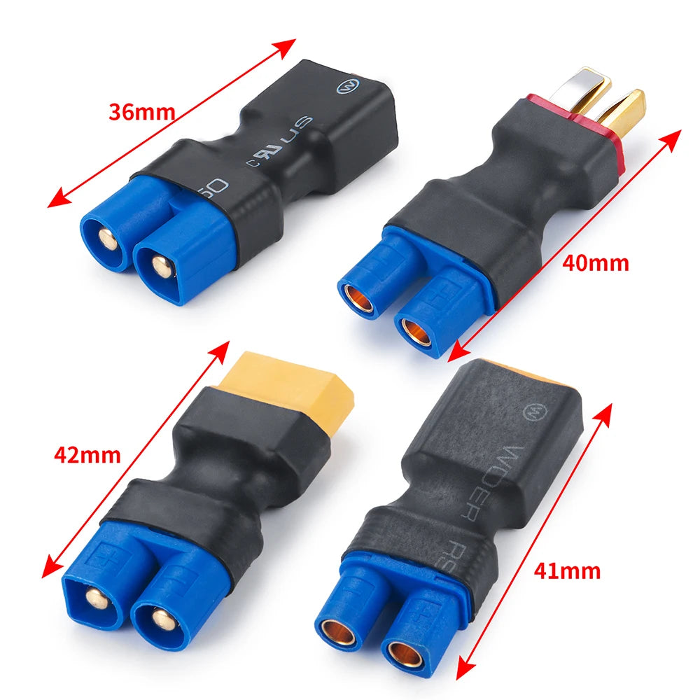 Adaptateurs LiPo AXSPEED EC3 / EC5 / TRX / T-Deans / XT60 – vue complémentaire 3