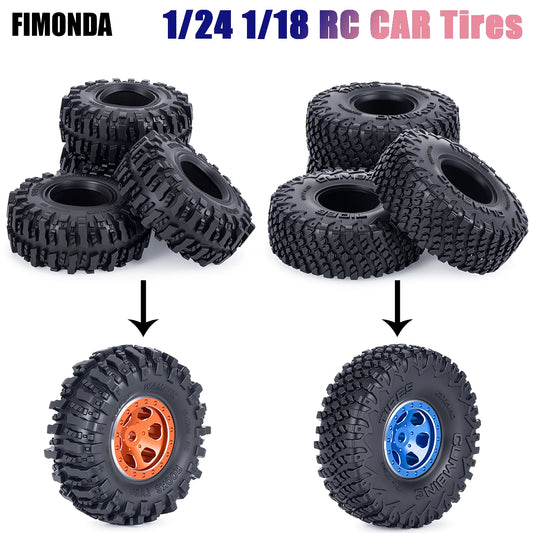 Pneus crawler 1.0 souples 55 ou 63 mm pour SCX24 FCX24 TRX4M