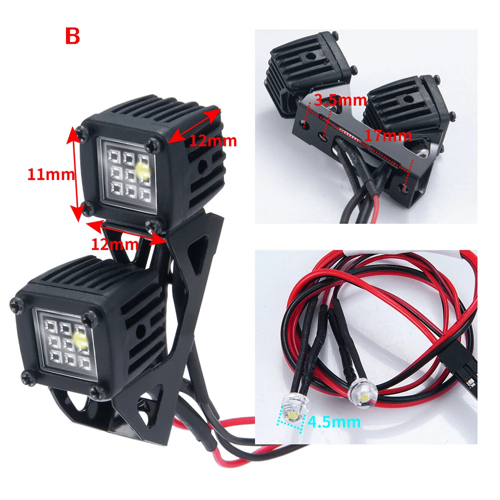 Spots LED latéraux AXSPEED de galerie TRX4 SCX10 Wraith – vue 4