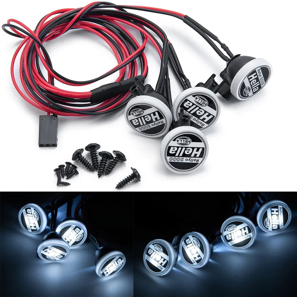Projecteurs de toit LED AXSPEED 2 / 4 feux avec caches pour crawler 1/10 – vue 7