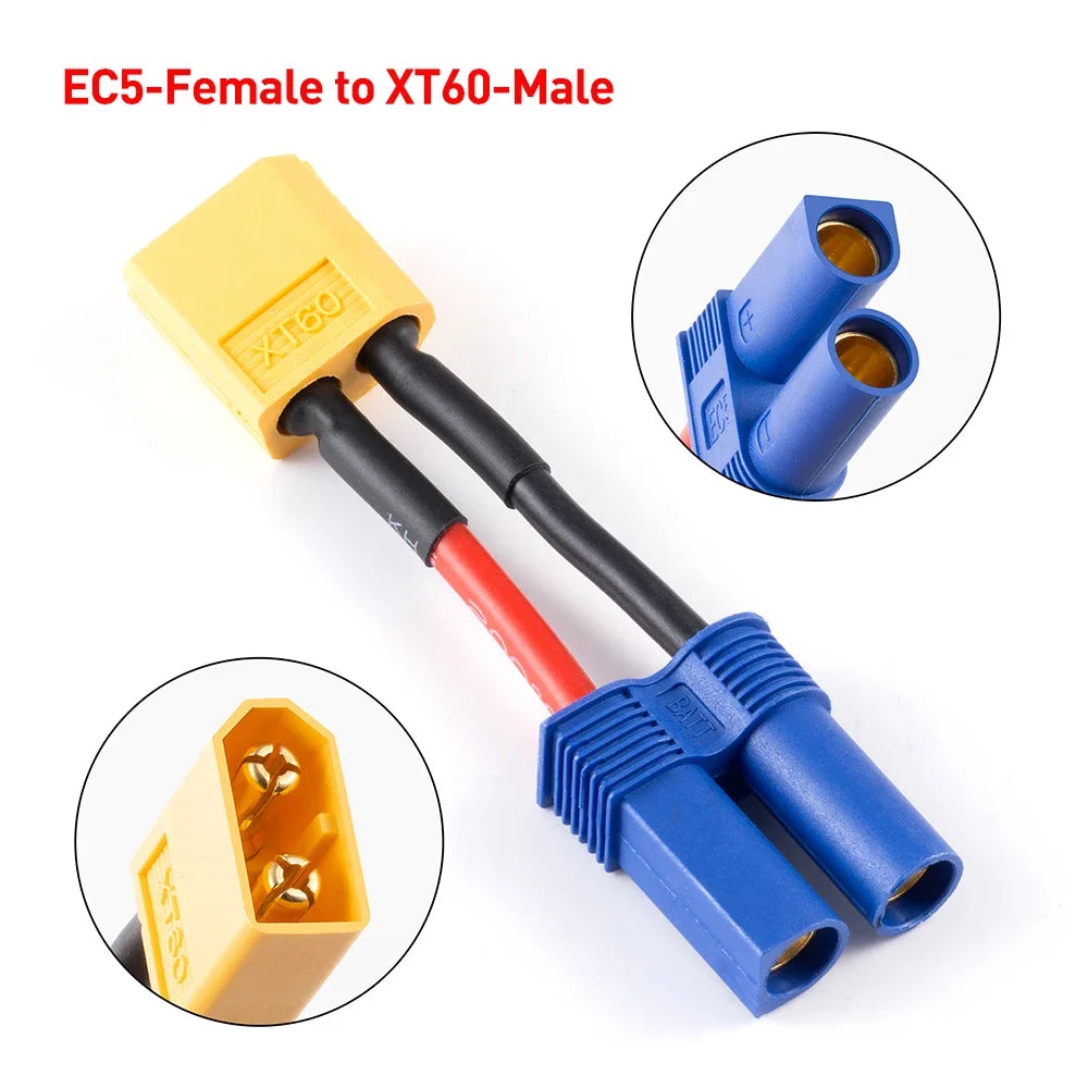 Adaptateurs LiPo AXSPEED EC3 / EC5 / TRX / T-Deans / XT60 – vue complémentaire 10