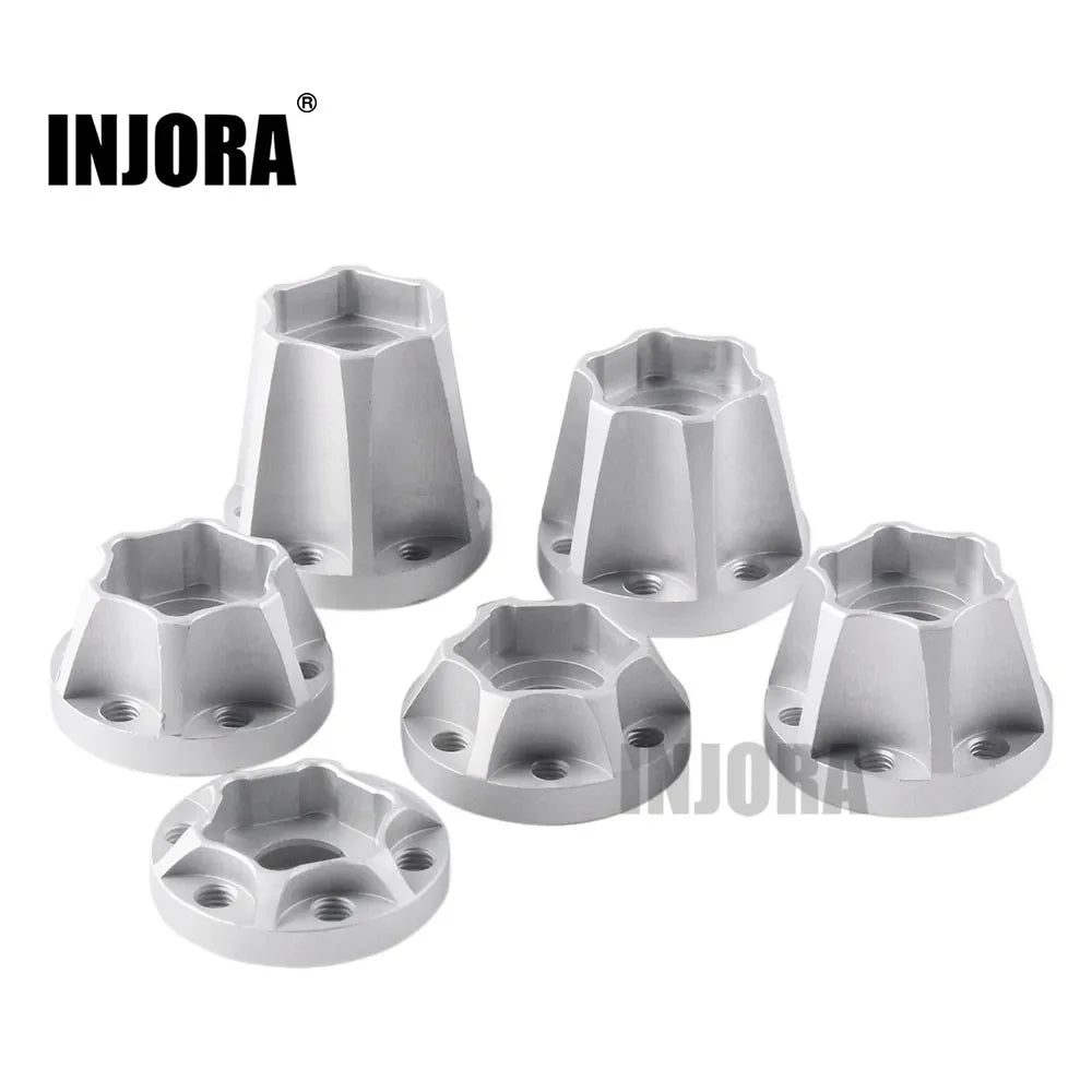 Moyeu hexagonal INJORA CNC aluminium 12 mm pour jantes 1.9 2.2