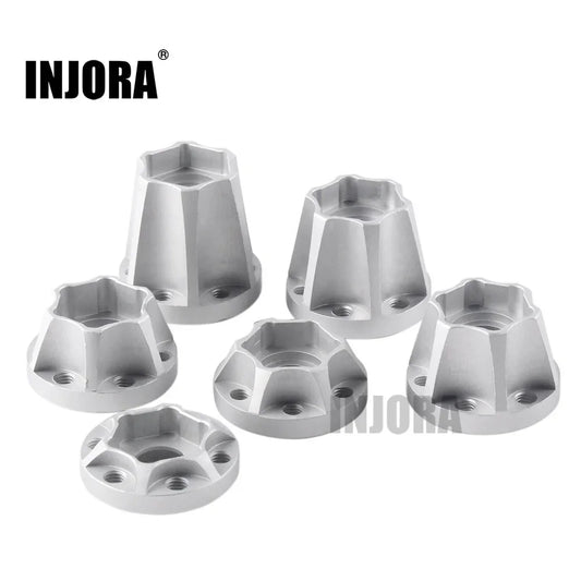 Moyeu hexagonal INJORA CNC aluminium 12 mm pour jantes 1.9 2.2