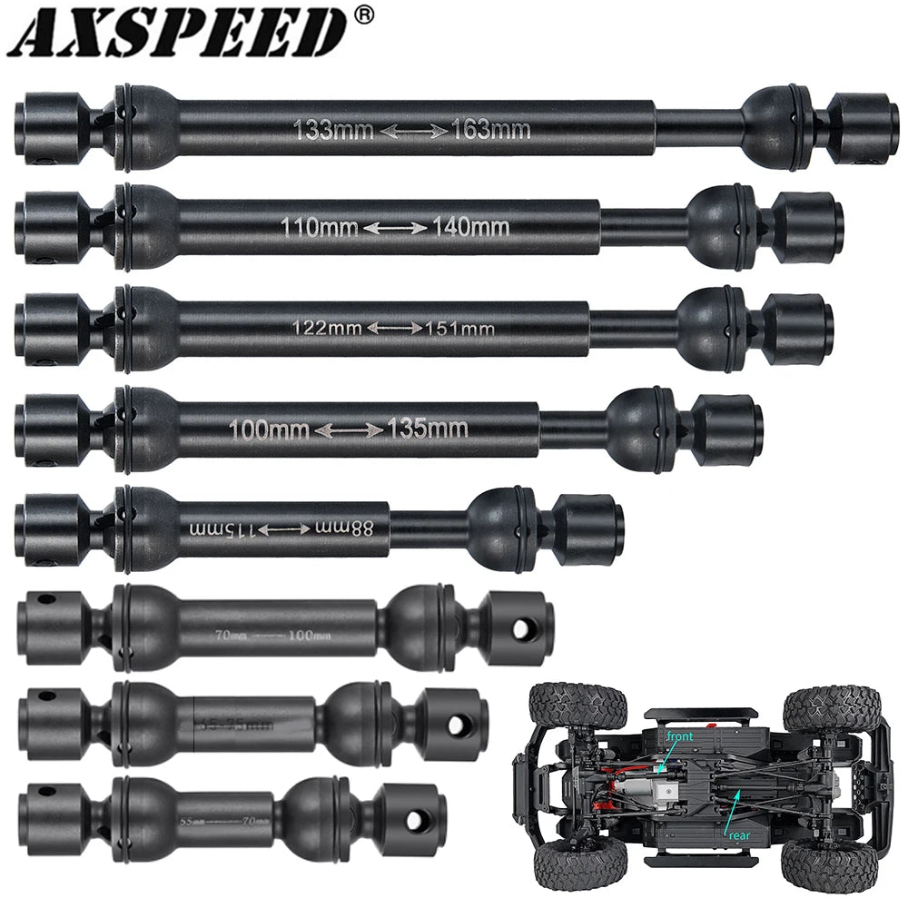 Cardan central acier renforcé AXSPEED pour SCX10 TRX4 TRX6