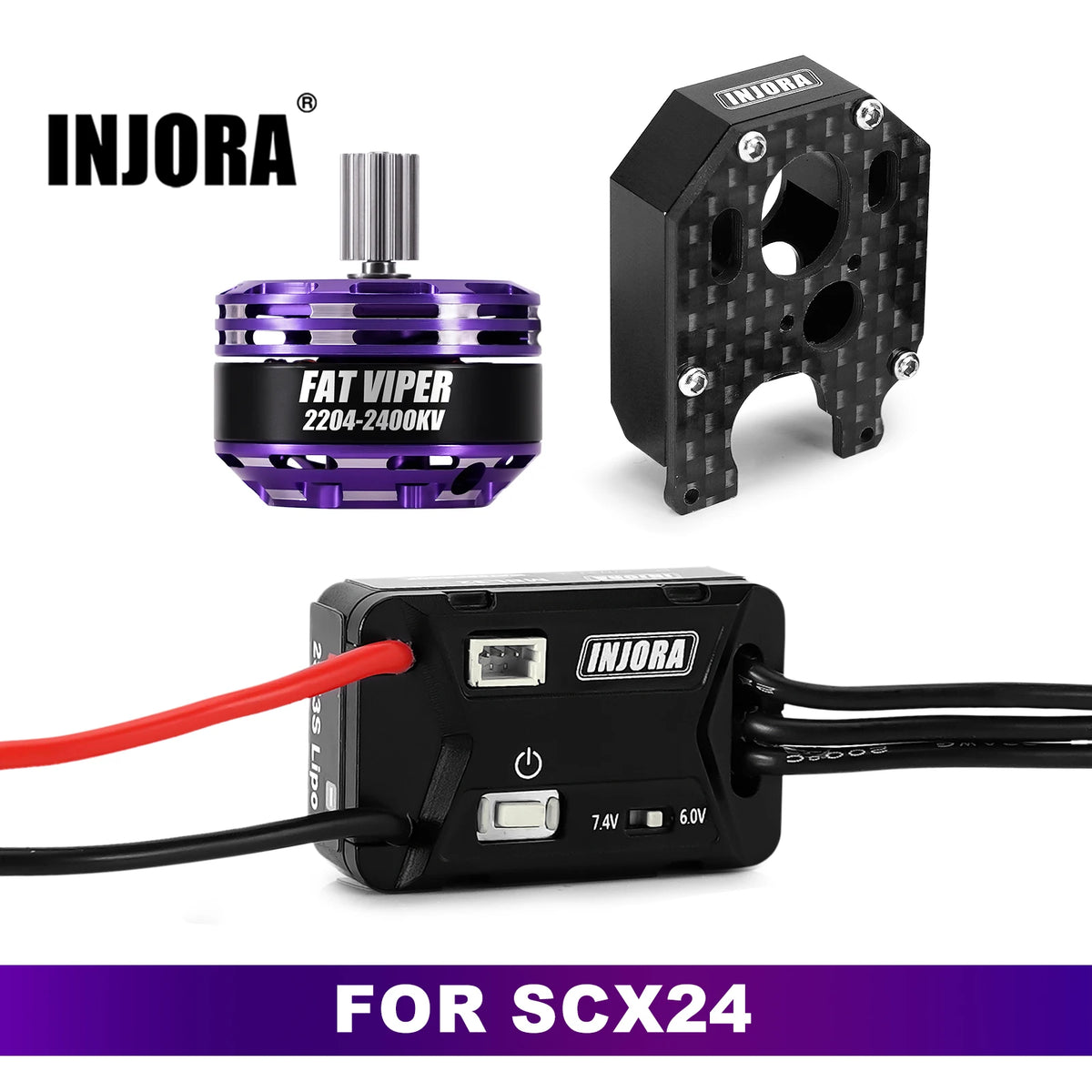 ESC INJORA MBL32 G2 et moteur 2204 Fat Viper pour Axial SCX24