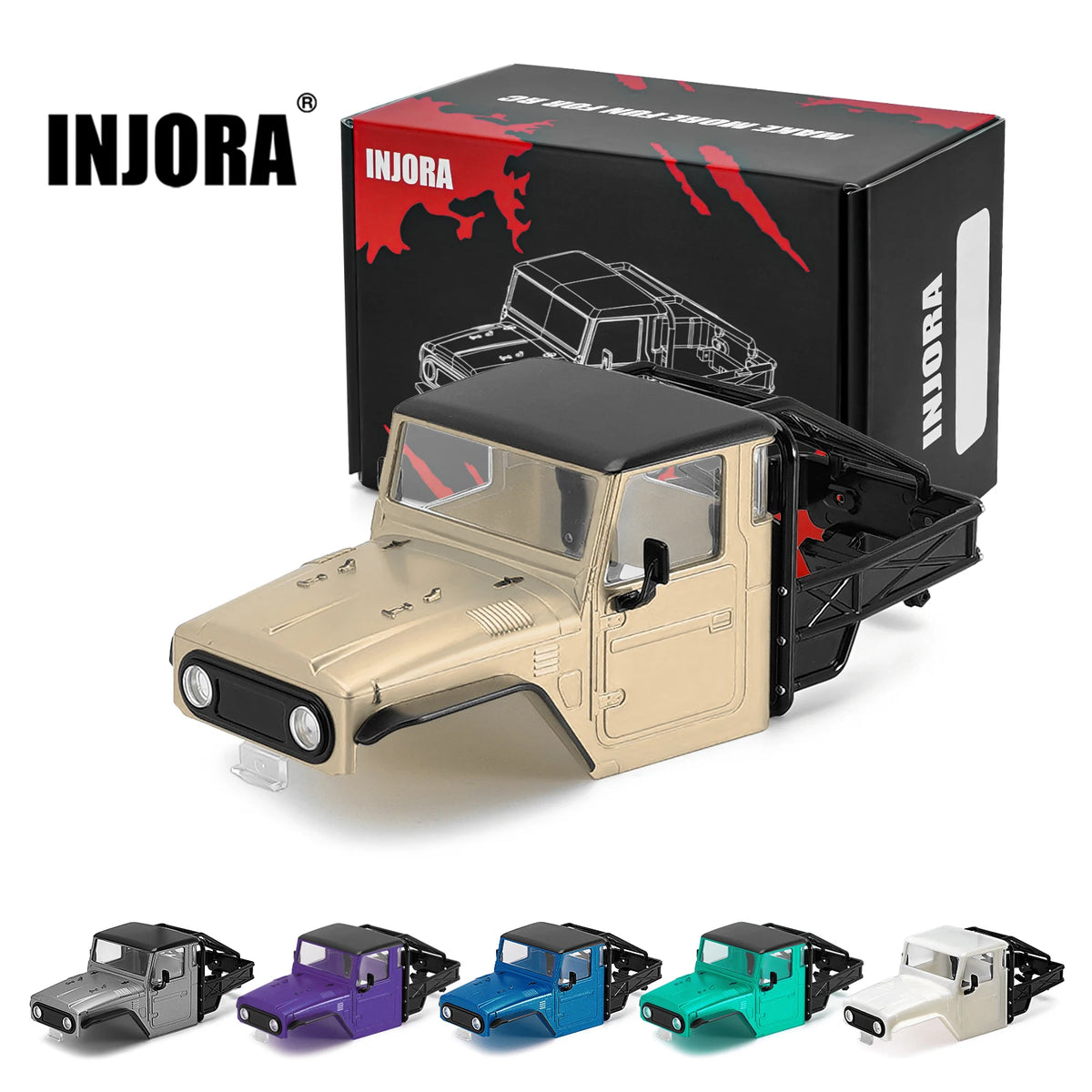 Carrosserie rigide INJORA IR40 avec cage pour TRX4M 1/18